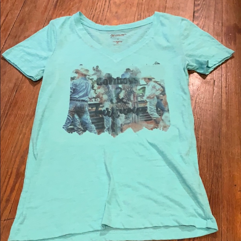Cowboy and turquoise tshirt